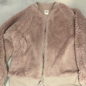GAP Kids Fuzzy Jacket in Light Brown